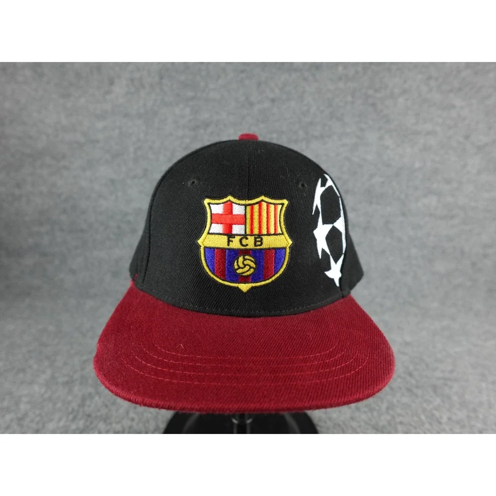 FC Barcelona UEFA Champions League‎ Snapback Hat Black Red Football Soccer